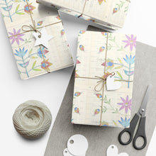 Load image into Gallery viewer, Floral Vintage Ledger Gift Wrap Paper