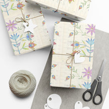 Load image into Gallery viewer, Floral Vintage Ledger Gift Wrap Paper
