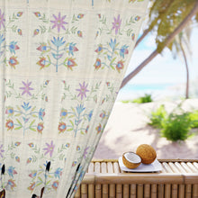 Load image into Gallery viewer, Traditional Dancer with Butch THunderhawk floral background - Window Curtains (1 Piece)