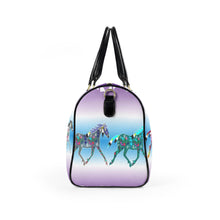 Load image into Gallery viewer, Faux Leather Travel Bag - Horses designed by Angela Gillette