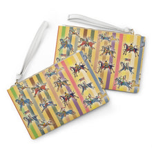 Load image into Gallery viewer, Custom Leather Clutch Bag - Butch Thunderhawk Ledger Horses
