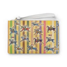 Load image into Gallery viewer, Custom Leather Clutch Bag - Butch Thunderhawk Ledger Horses