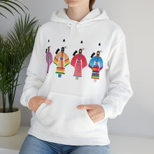 Load image into Gallery viewer, Hooded Sweatshirt / Ladies Northern Traditional Dancers/Comes in multiple colors