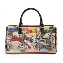Load image into Gallery viewer, Faux Leather Travel Bag – Butch Thunderhawk Ledger Horses