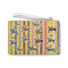 Load image into Gallery viewer, Custom Leather Clutch Bag - Butch Thunderhawk Ledger Horses
