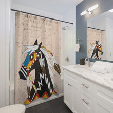 Load image into Gallery viewer, White Thunder Shower Curtains