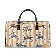 Load image into Gallery viewer, Faux Leather Travel Bag - Butch Thunderhawk Ledger Horses