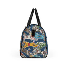 Load image into Gallery viewer, Faux Leather Travel Bag - Butch Thunderhawk Ledger Art Horses