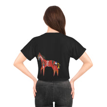Load image into Gallery viewer, Native Ledger Red Horse Crop Tee - Butch Thunderhawk