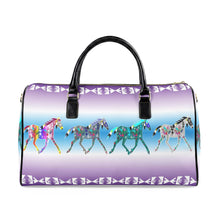 Load image into Gallery viewer, Faux Leather Travel Bag - Horses designed by Angela Gillette