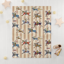 Load image into Gallery viewer, Butch Thunderhawk Ledger Horses Baby Blanket