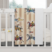 Load image into Gallery viewer, Butch Thunderhawk Ledger Horses Baby Blanket