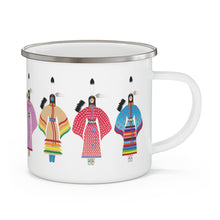 Load image into Gallery viewer, Enamel Camping Mug - Ladies Northern Traditional Dancers