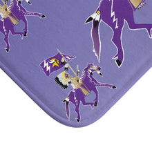 Load image into Gallery viewer, Vibrant Purple Horse Bath Mat - Cozy Bathroom Decor, Riding Enthusiasts Gift, Horse Lover's Accessory, Fun Home Addition
