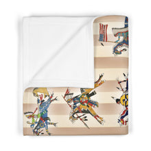 Load image into Gallery viewer, Butch Thunderhawk Ledger Horses Baby Blanket