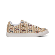 Load image into Gallery viewer, Low-Top Leather Sneakers - Butch Thunderhawk Ledger Horse Art