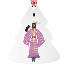 Load image into Gallery viewer, Traditional Dancer & Floral Ledger - Cultural Christmas Tree Decor metal ornament