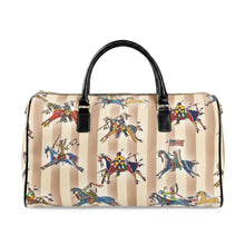 Load image into Gallery viewer, Faux Leather Travel Bag - Butch Thunderhawk Ledger Horses
