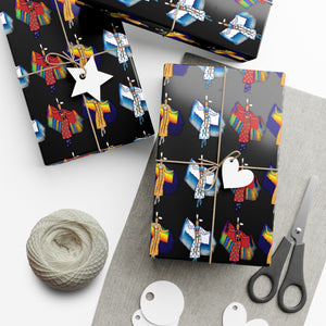 Gift Wrap Papers - Womens Fancy Dancer Powwow Dancer Angie Gillette Design