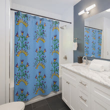 Load image into Gallery viewer, Shower Curtain - Unique Midwest floral drawn by Butch Thunderhawk
