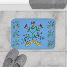 Load image into Gallery viewer, Bath Mat - Unique Midwest floral drawn by Butch Thunderhawk

