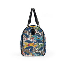 Load image into Gallery viewer, Faux Leather Travel Bag - Butch Thunderhawk Ledger Art Horses
