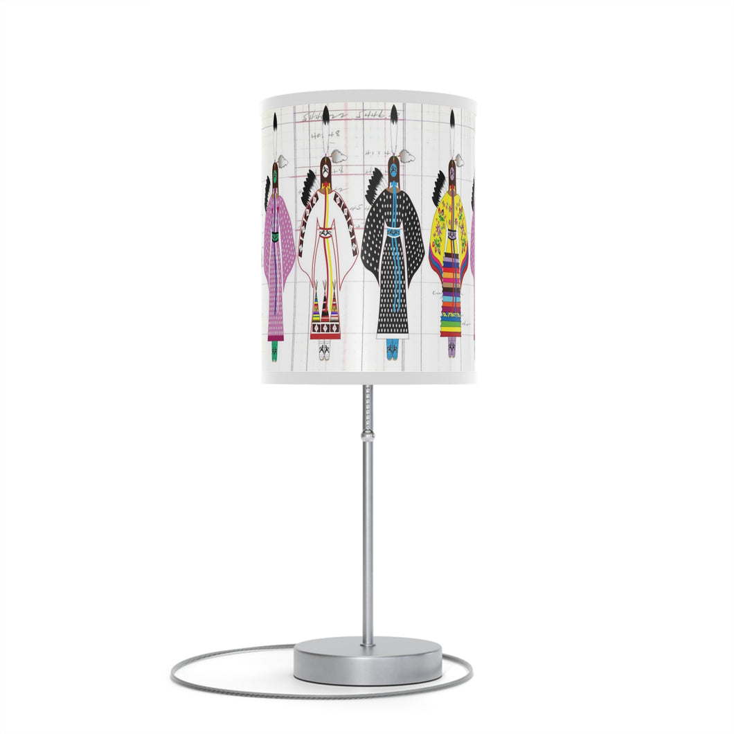 White Corn Wear Lamp on a Stand