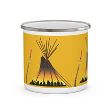 Load image into Gallery viewer, Enamel Camping Mug - NAC Gold Background
