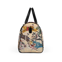 Load image into Gallery viewer, Faux Leather Travel Bag – Butch Thunderhawk Ledger Horses
