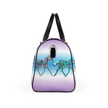 Load image into Gallery viewer, Faux Leather Travel Bag - Horses designed by Angela Gillette
