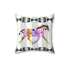 Load image into Gallery viewer, Faux Suede Square Pillow – Native Horse Art
