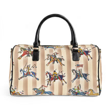 Load image into Gallery viewer, Faux Leather Travel Bag - Butch Thunderhawk Ledger Horses

