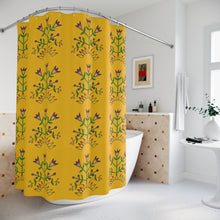 Load image into Gallery viewer, Floral Shower Curtain drawn by Butch Thunderhawk - Midwest Design
