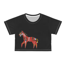 Load image into Gallery viewer, Native Ledger Red Horse Crop Tee - Butch Thunderhawk
