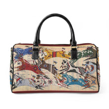 Load image into Gallery viewer, Faux Leather Travel Bag – Butch Thunderhawk Ledger Horses
