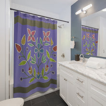Load image into Gallery viewer, Shower Curtain - Midwest Floral drawn by Butch Thunderhawk
