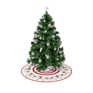 Christmas Tree Skirts - Horses on White
