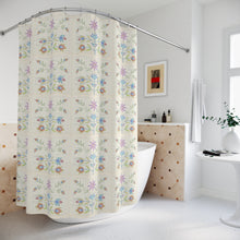 Load image into Gallery viewer, Shower Curtains - Ledger Floral Artwork by Butch Thunderhawk
