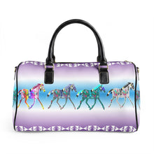 Load image into Gallery viewer, Faux Leather Travel Bag - Horses designed by Angela Gillette
