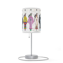 Load image into Gallery viewer, White Corn Wear Lamp on a Stand
