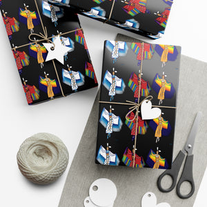 Gift Wrap Papers - Womens Fancy Dancer Powwow Dancer Angie Gillette Design