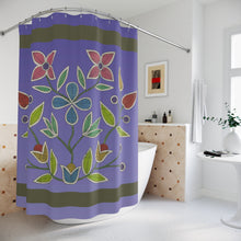 Load image into Gallery viewer, Shower Curtain - Midwest Floral drawn by Butch Thunderhawk
