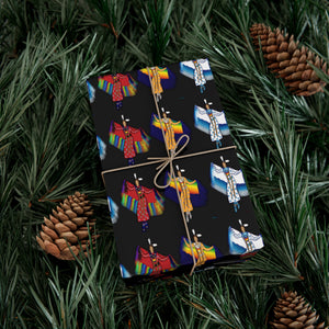 Gift Wrap Papers - Womens Fancy Dancer Powwow Dancer Angie Gillette Design