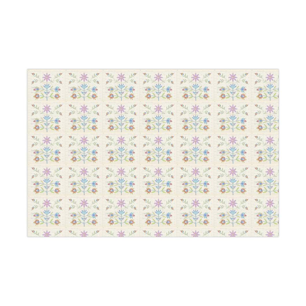 Gift Wrap Papers - Floral Ledger Art