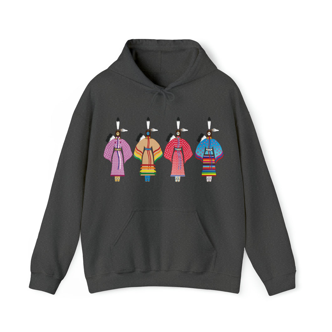 Hooded Sweatshirt / Ladies Northern Traditional Dancers/Comes in multiple colors