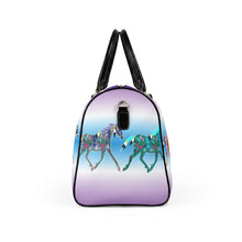 Load image into Gallery viewer, Faux Leather Travel Bag - Horses designed by Angela Gillette
