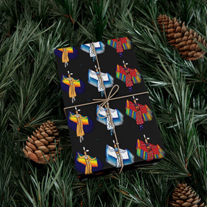 Gift Wrap Papers - Womens Fancy Dancer Powwow Dancer Angie Gillette Design