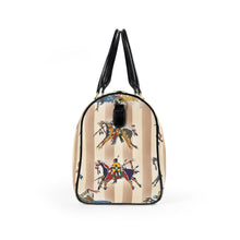 Load image into Gallery viewer, Faux Leather Travel Bag - Butch Thunderhawk Ledger Horses
