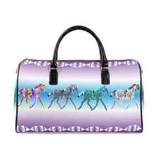 Load image into Gallery viewer, Faux Leather Travel Bag - Horses designed by Angela Gillette
