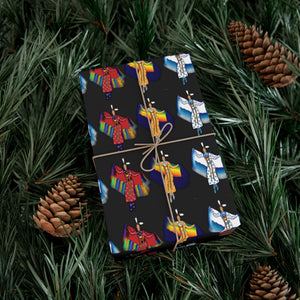 Gift Wrap Papers - Womens Fancy Dancer Powwow Dancer Angie Gillette Design